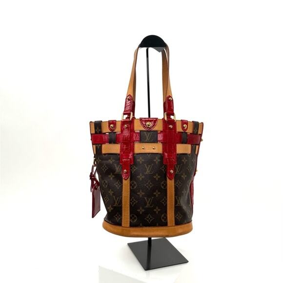 LV Crocodile Red Neo Bucket. Monogram Buclet shoulder bag/great woven detail - Picture 4 of 11